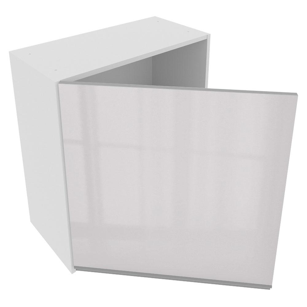 Armário De Cozinha Aéreo 100% MDF 60 cm Porta Branco Brilho Acordes Madesa