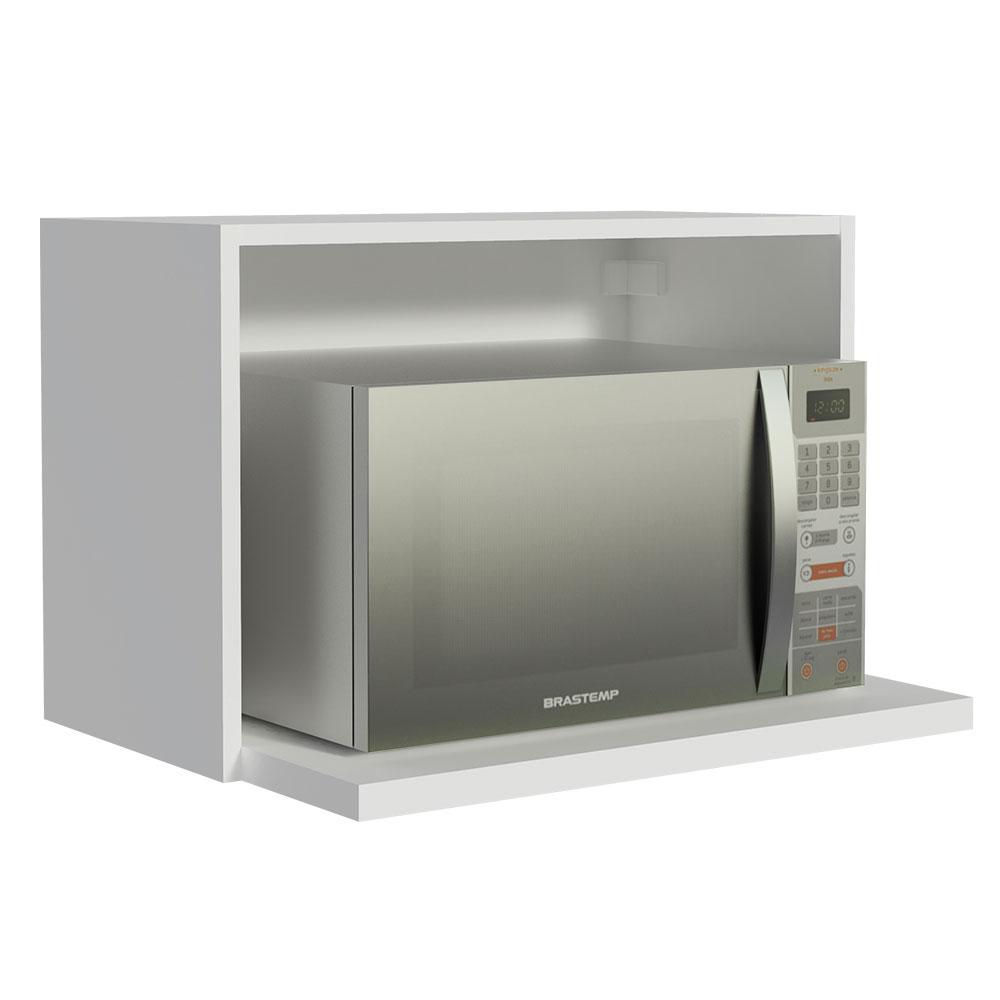 Armário De Cozinha Aéreo 100% MDF 60 cm com Nicho para Forno Branco Acordes Madesa