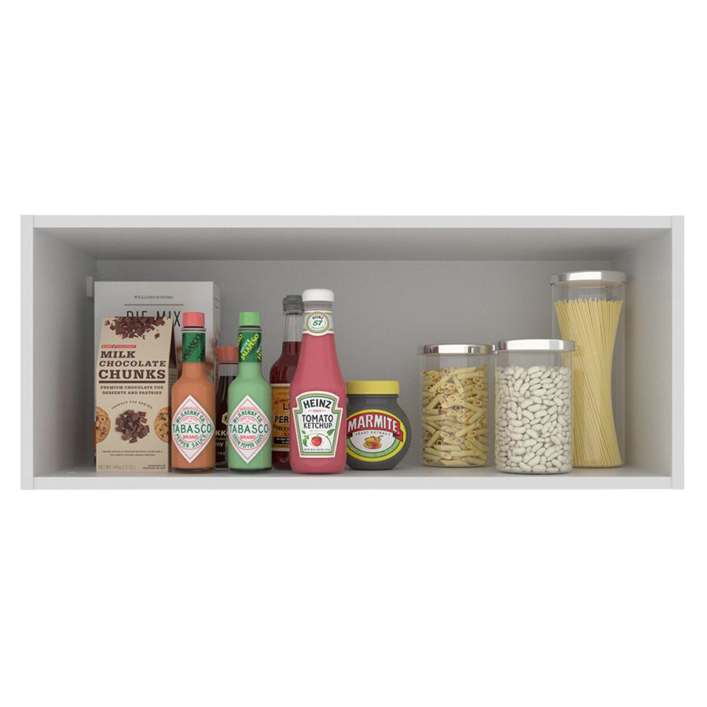Armário De Cozinha Aéreo 100% MDF 80 cm 1 Porta Branco/Rustic Acordes Madesa
