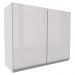 Armário De Cozinha Aéreo 100% MDF 80 cm 2 Portas Branco Brilho Acordes Madesa