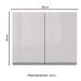 Armário De Cozinha Aéreo 100% MDF 80 cm 2 Portas Branco Brilho Acordes Madesa