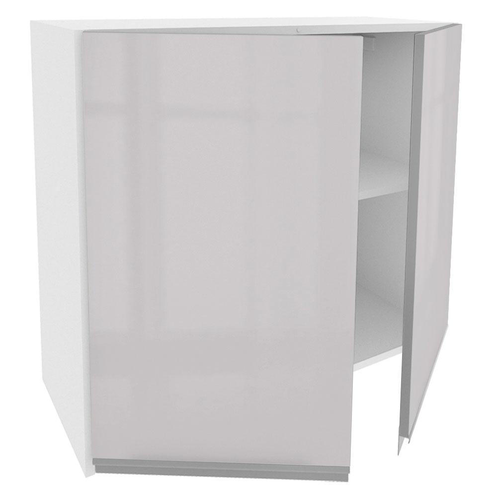 Armário De Cozinha Aéreo 100% MDF 80 cm 2 Portas Branco Brilho Acordes Madesa