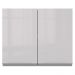 Armário De Cozinha Aéreo 100% MDF 80 cm 2 Portas Branco Brilho Acordes Madesa