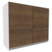 Armário De Cozinha Aéreo 100% MDF 80 cm 2 Portas Branco/Rustic Acordes Madesa