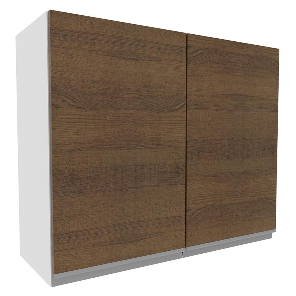 Armário De Cozinha Aéreo 100% MDF 80 cm 2 Portas Branco/Rustic Acordes Madesa