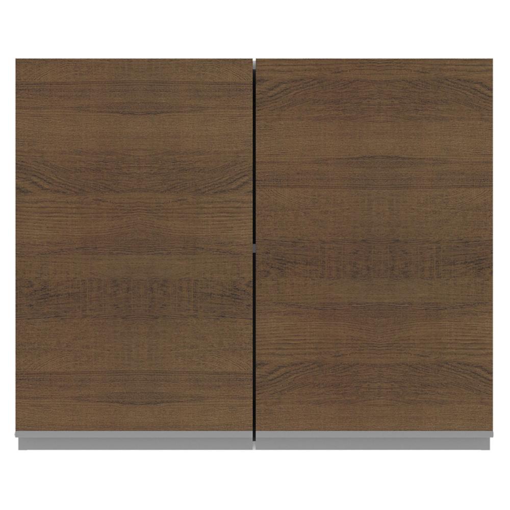 Armário De Cozinha Aéreo 100% MDF 80 cm 2 Portas Branco/Rustic Acordes Madesa