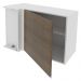 Armário De Cozinha Aéreo de Canto 100% MDF 1 Porta Branco/Rustic Acordes Madesa