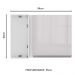 Armário De Cozinha Aéreo de Canto 100% MDF Porta Branco Brilho Acordes Madesa