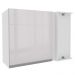 Armário De Cozinha Aéreo de Canto 100% MDF Porta Branco Brilho Acordes Madesa