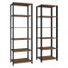 Armário Estante Multiuso Organizador 10 Prateleiras 118cm Rustic/Preto Madesa