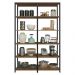 Armário Estante Multiuso Organizador 10 Prateleiras 118cm Rustic/Preto Madesa