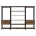 Armário Estante Multiuso Organizador 4 Gavetas 258cm Rustic/Preto Madesa