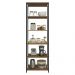 Armário Estante Multiuso Organizador 5 Prateleiras 59cm Rustic/Preto Madesa