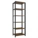 Armário Estante Multiuso Organizador 5 Prateleiras 59cm Rustic/Preto Madesa