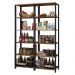 Armário Estante Multiuso Organizador Despensa 10 Prateleiras 118cm Rustic/Preto Madesa