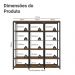 Armário Estante Multiuso Organizador Despensa 15 Prateleiras 177cm Rustic/Preto Madesa