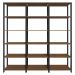 Armário Estante Multiuso Organizador Despensa 15 Prateleiras 177cm Rustic/Preto Madesa