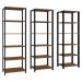 Armário Estante Multiuso Organizador Despensa 15 Prateleiras 177cm Rustic/Preto Madesa