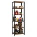 Armário Estante Multiuso Organizador Despensa 5 Prateleiras 59cm Rustic/Preto Madesa