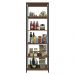 Armário Estante Multiuso Organizador Despensa 5 Prateleiras 59cm Rustic/Preto Madesa