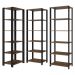 Armário Estante Multiuso Organizador Despensa de Canto 15 Prateleiras 177cm Rustic/Preto Madesa