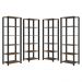 Armário Estante Multiuso Organizador Despensa de Canto 20 Prateleiras 236cm Rustic/Preto Madesa