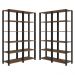 Armário Estante Multiuso Organizador Despensa de Canto 20 Prateleiras 236cm Rustic/Preto Madesa