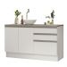 Armário Gabinete para Banheiro 140cm 2 Portas 3 Gavetas Branco Madesa
