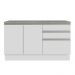 Armário Gabinete para Banheiro 140cm 2 Portas 3 Gavetas Branco Madesa