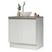 Armário Gabinete para Banheiro 80cm 2 Portas Branco Madesa