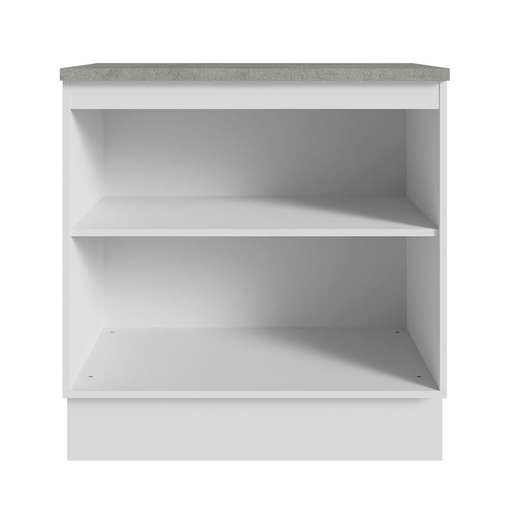Armário Gabinete para Banheiro 80cm 2 Portas Branco Madesa