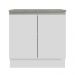 Armário Gabinete para Banheiro 80cm 2 Portas Branco Madesa