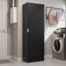 Armário Multiuso 60 cm 1 porta Preto Madesa