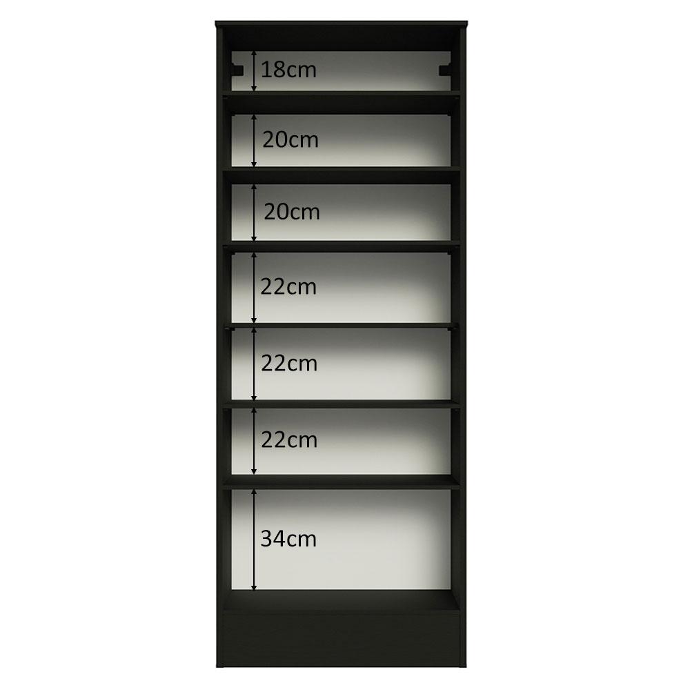 Armário Multiuso 60 cm 1 porta Preto Madesa