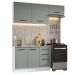 Armário de  Cozinha Compacta 180cm Branco/Cinza Agata Madesa 09