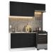 Armário de  Cozinha Compacta 180cm Branco/Preto Agata Madesa 09