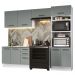 Armário de  Cozinha Completa 270cm Branco/Cinza Agata Madesa 08