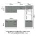Armário de  Cozinha Completa 270cm Branco/Cinza Agata Madesa 08