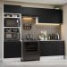 Armário de  Cozinha Completa 270cm Branco/Preto Agata Madesa 07