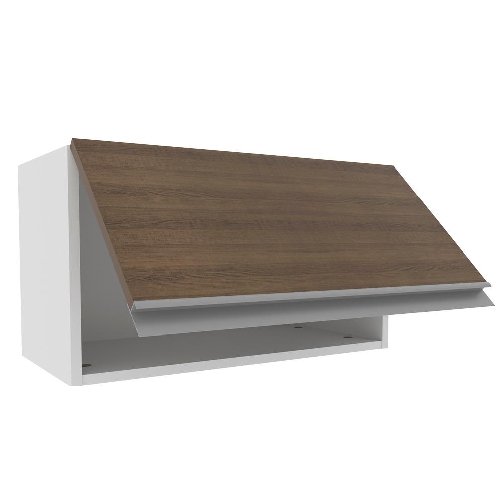 Armário de Cozinha Aéreo 1 Porta Suspensa Branco/Rustic Glamy Madesa