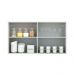 Armário de Cozinha Aéreo 100% MDF 120 cm 2 Portas Branco/Preto Acordes Madesa