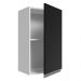 Armário de Cozinha Aéreo 100% MDF 35 cm 1 Porta Branco/Preto Acordes Madesa