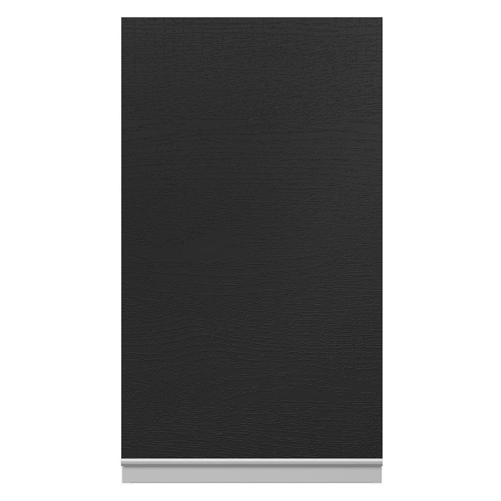 Armário de Cozinha Aéreo 100% MDF 35 cm 1 Porta Branco/Preto Acordes Madesa