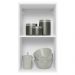 Armário de Cozinha Aéreo 100% MDF 35 cm 1 Porta Branco/Rustic Acordes Madesa