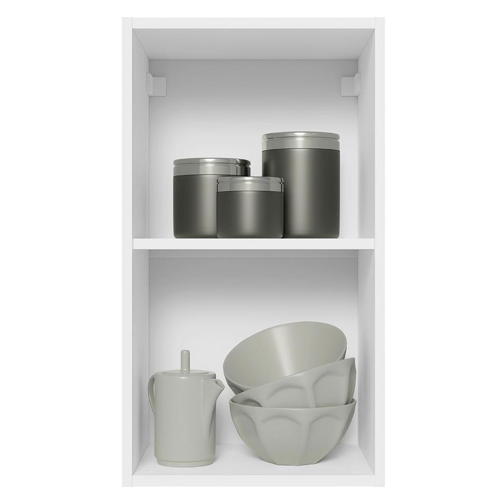 Armário de Cozinha Aéreo 100% MDF 35 cm 1 Porta Branco/Rustic Acordes Madesa