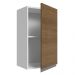Armário de Cozinha Aéreo 100% MDF 35 cm 1 Porta Branco/Rustic Acordes Madesa