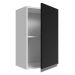 Armário de Cozinha Aéreo 100% MDF 40 cm 1 Porta Branco/Preto Acordes Madesa