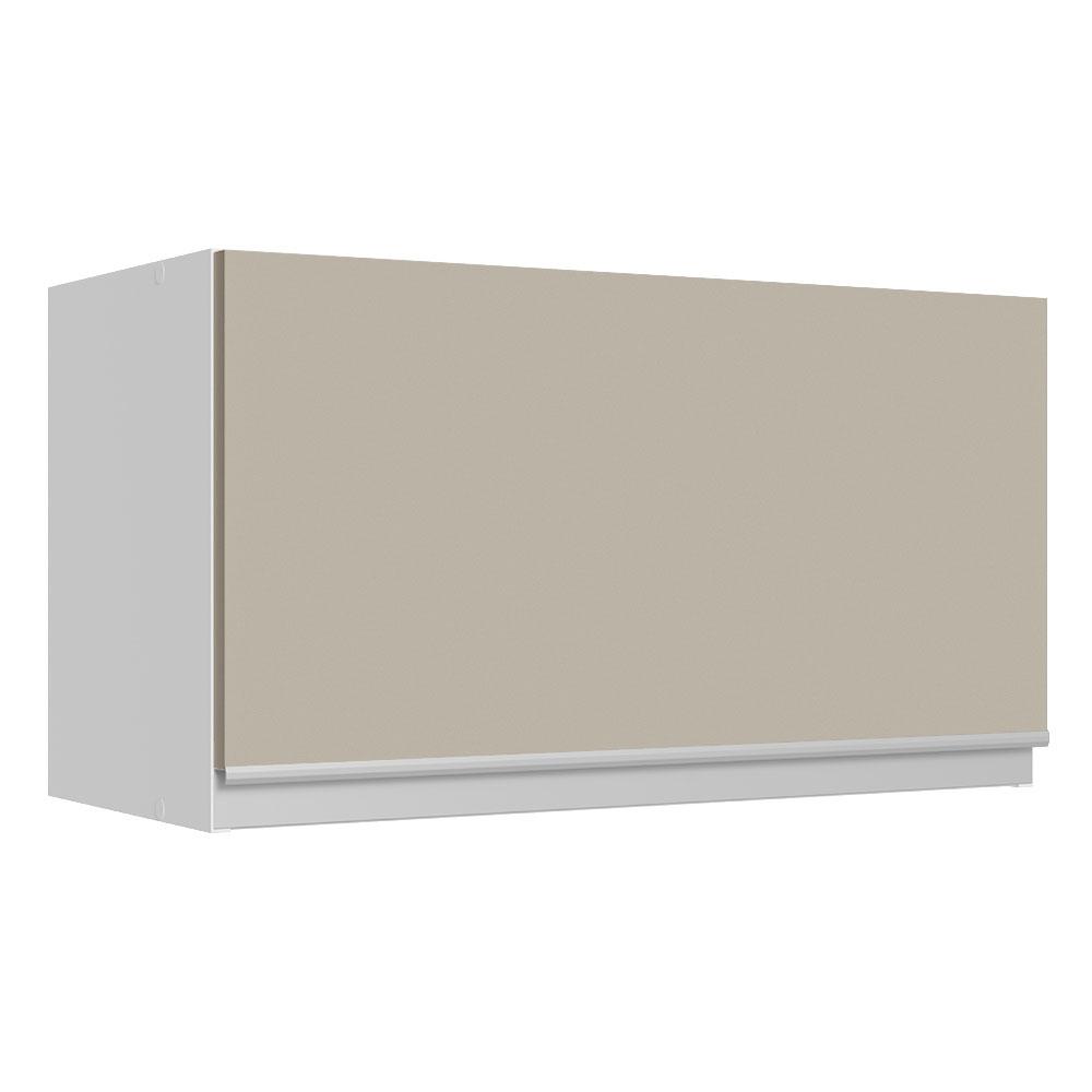 Armário de Cozinha Aéreo 100% MDF 60 cm 1 Porta Basculante Branco/Crema Smart Madesa
