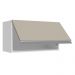 Armário de Cozinha Aéreo 100% MDF 60 cm 1 Porta Basculante Branco/Crema Smart Madesa