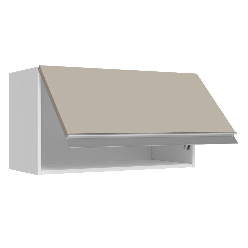 Armário de Cozinha Aéreo 100% MDF 60 cm 1 Porta Basculante Branco/Crema Smart Madesa